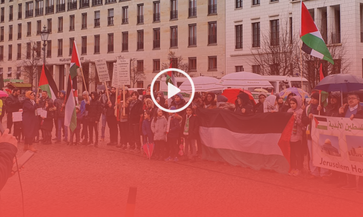 وقفة احتجاجية أمام السفارة الأميركية في برلين رفضاً لصفقة القرن