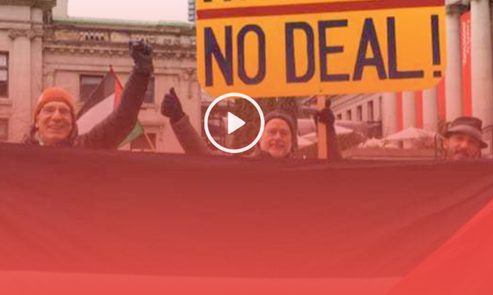 رفضاً لصفقة القرن.. فلسطينيون وعرب يتظاهرون في مدينة فانكوفر الكندية