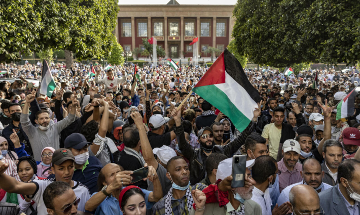 مظاهرة داعمة لفلسطين في المغرب