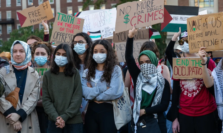 صورة اعتصام طلاب جامعة كولومبيا