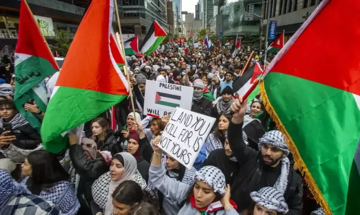 مظاهرة داعمة لفلسطين