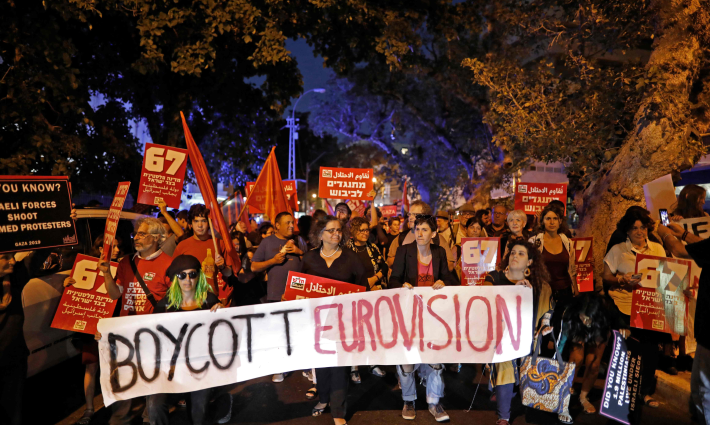 مظاهرة لمقاطعة "يوروفيجن"