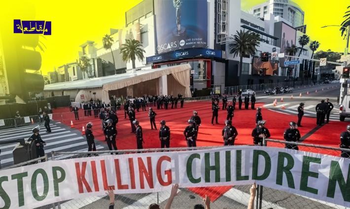 مظاهرات داعمة لفلسطين من أمام حفل الأوسكار