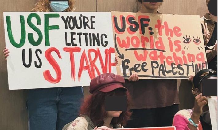 صورة طلاب فلوريدا في إضرابهم عن الطعام