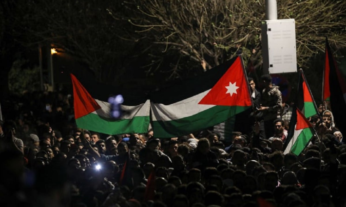 مظاهرة داعمة لفلسطين في الأردن