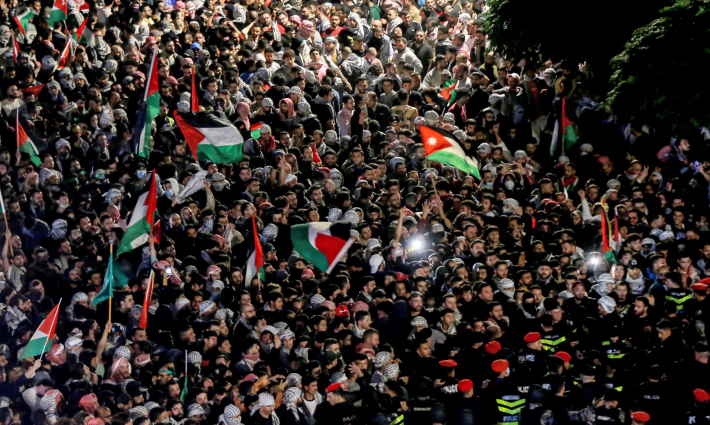 صورة من مظاهرات الأردن الداعمة لفلسطين
