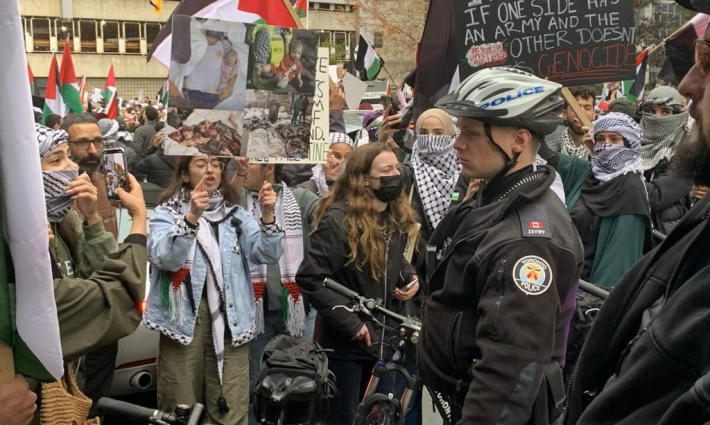 مظاهرة داعمة لفلسطين