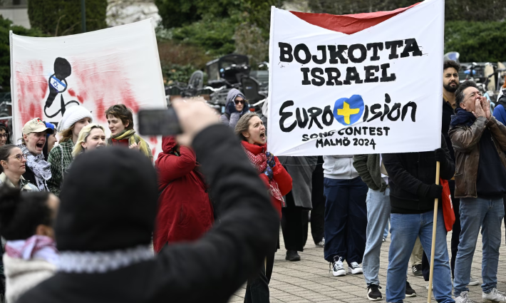 مظاهرة داعية لمقاطعة "يوروفيجين"
