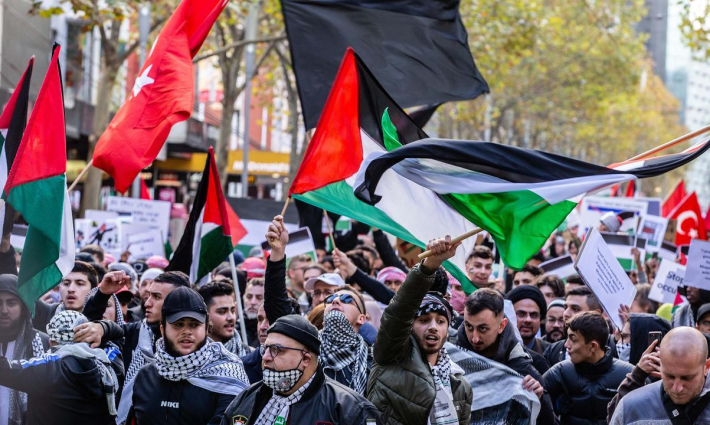 مظاهرة داعمة لفلسطين