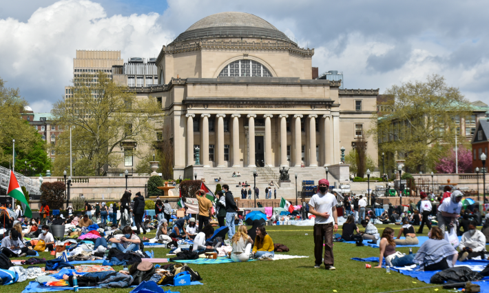 الطلاب المعتصمين في جامعة كولومبيا