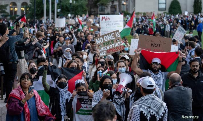 مظاهرة طلابية داعمة لفلسطين