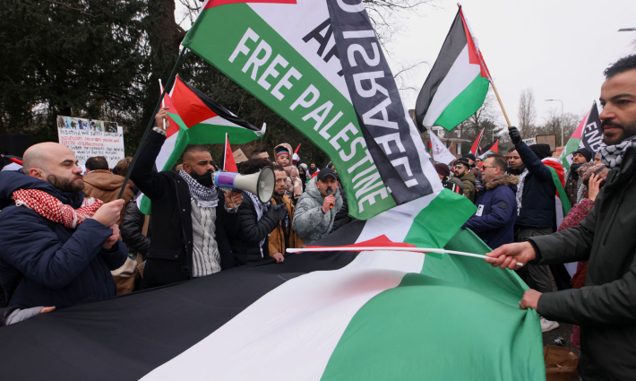 مظاهرة نيوزيلندا تضامنًا مع غزة