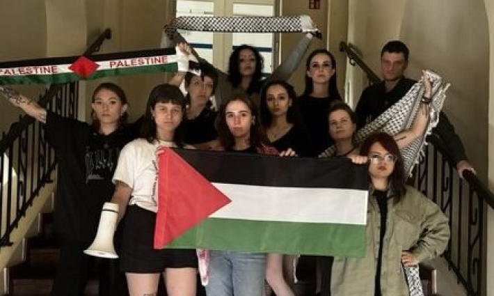 طلاب بولنديون داعمين لفلسطين