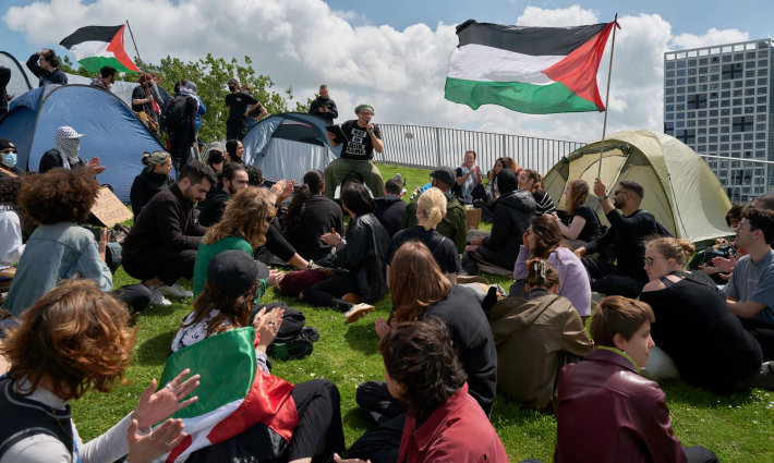 مخيم طلابي تضامني في جامعة ديلفت