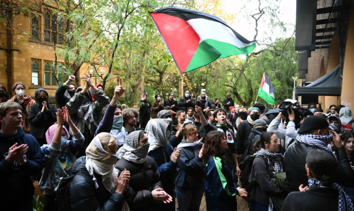 مظاهرة طلابية داعمة لفلسطين