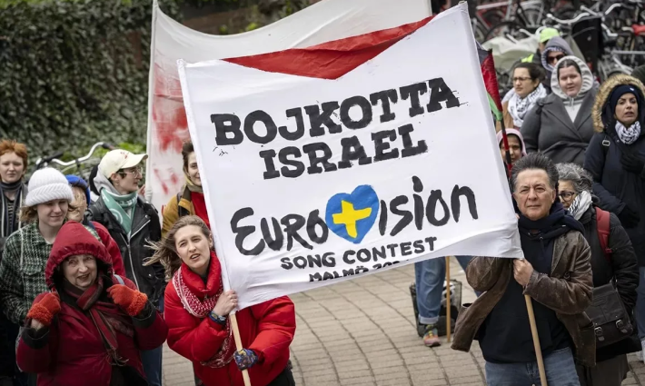 مظاهرة داعية لمقاطعة يوروفيجين