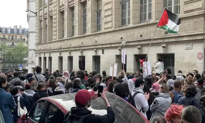 أنصار فلسطين يستهدفون جامعة السوربون في باريس