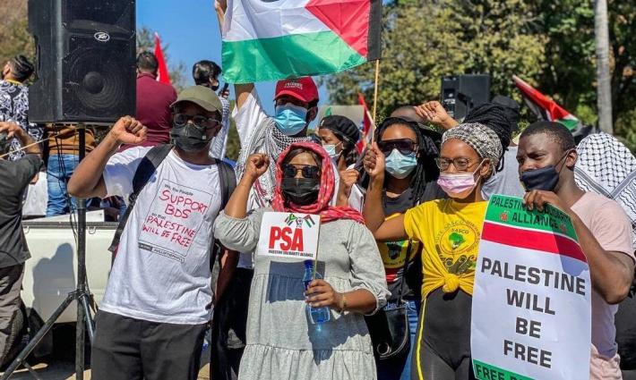 مظاهرة داعمة لفلسطين في جنوب أفريقيا