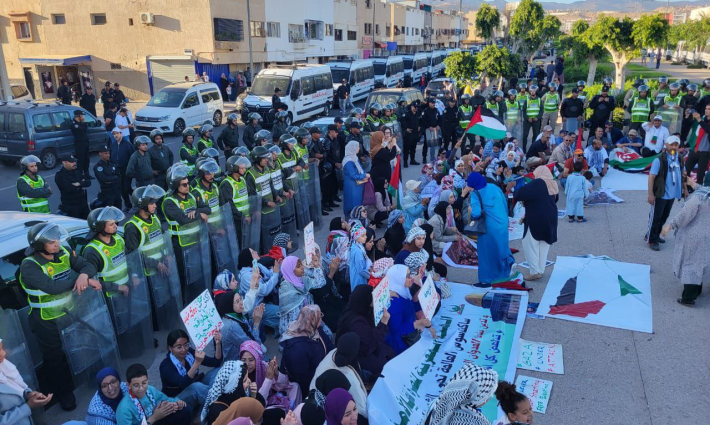 مظاهرة داعمة لفلسطين في المغرب