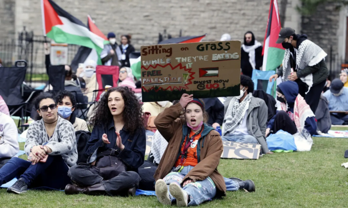 مخيم طلابي تضامني في جامعة ماكجيل