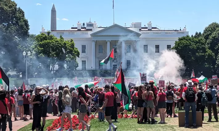 حصار البيت الأبيض من قبل أنصار فلسطين