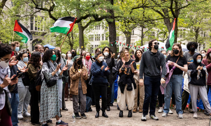 وقفة داعمة لفلسطين في جامعة هارفارد