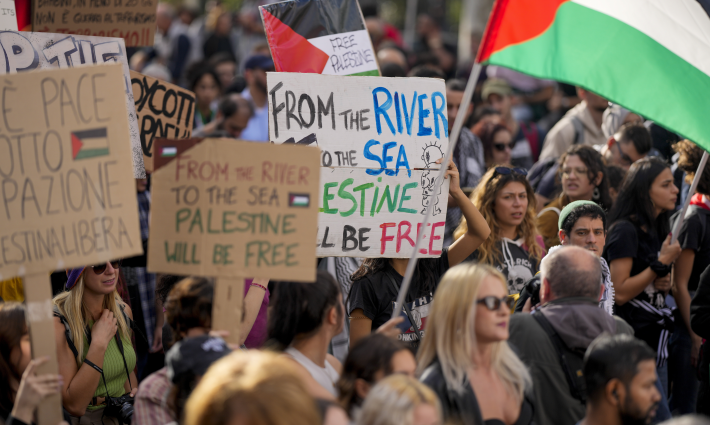 مظاهرة داعمة لفلسطين