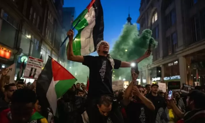 تظاهرة مؤيدة لفلسطين