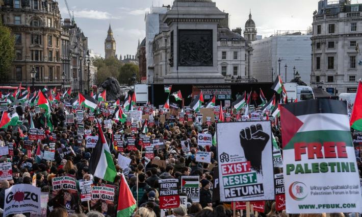 مظاهرة داعمة لفلسطين في لندن