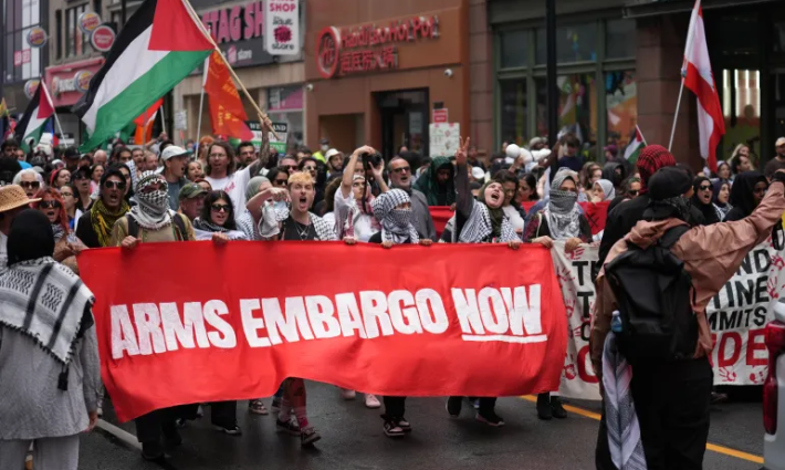 مظاهرة داعمة لفلسطين
