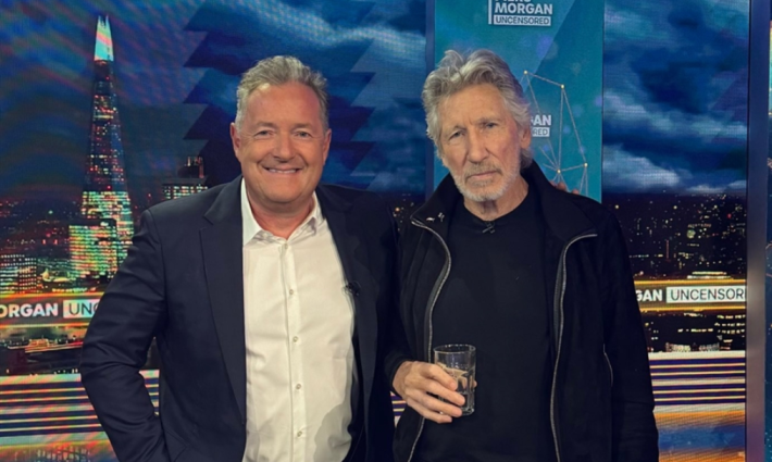 بيرس مورغان مع الفنان روجر ووترز