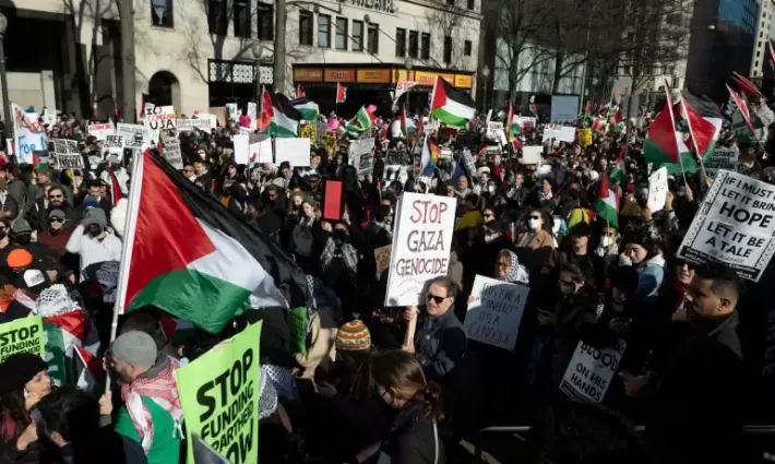 احتجاجات ضد الحرب على غزة