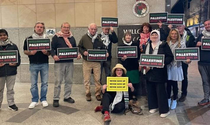 نشطاء من "ويلوغبي من أجل فلسطين"