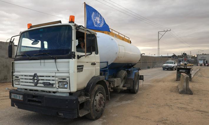 شاحنة وقود تابعة للأمم المتحدة