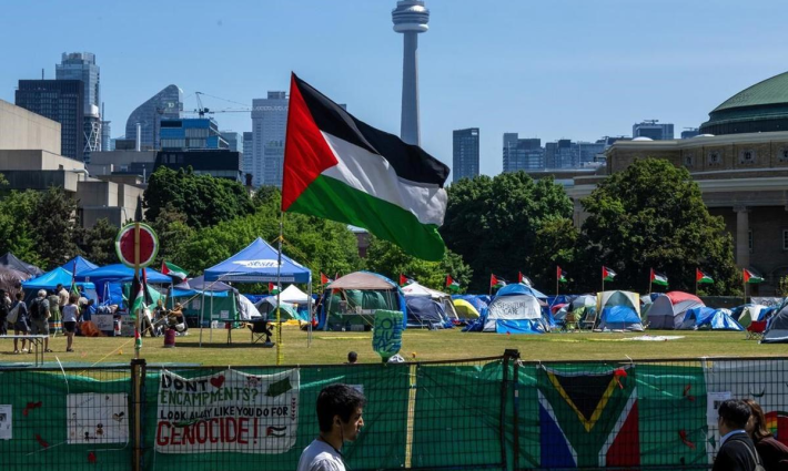 مخيم طلابي تضامني في جامعة تورونتو