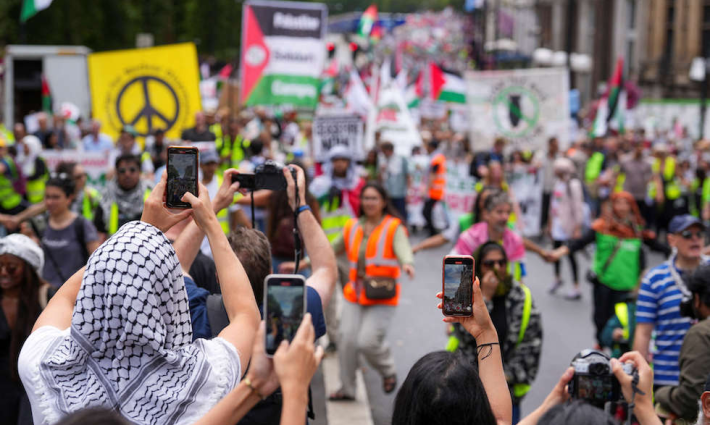 مظاهرة داعمة لفلسطين في لندن