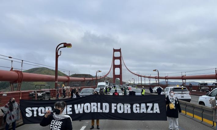 إغلاق جسر البوابة الذهبية في سان فرانسيسكو