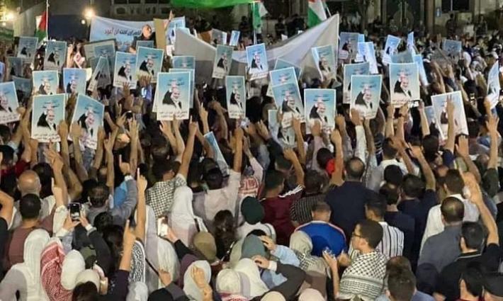 مظاهرة في الأردن منددة باغتيال القائد إسماعيل هنية