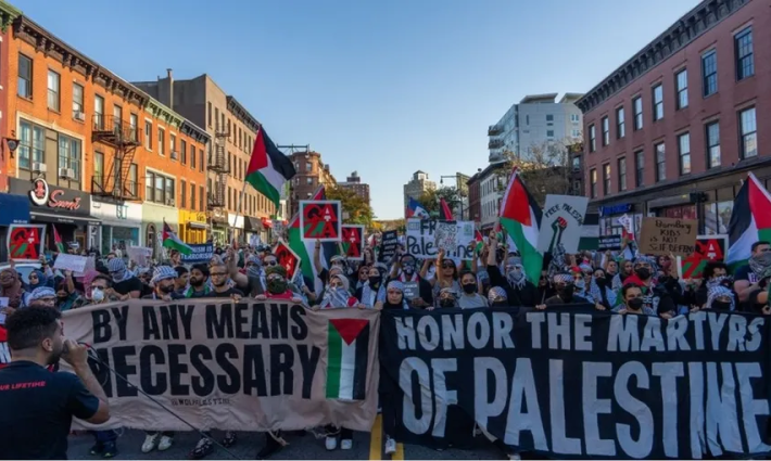 مظاهرة داعمة لفلسطين