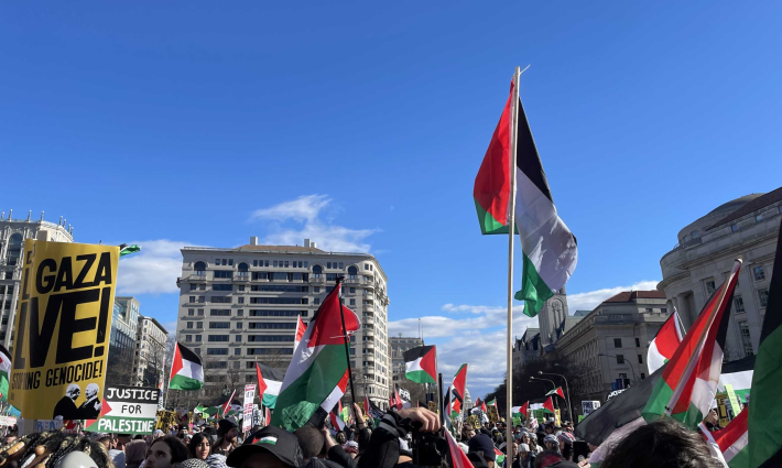 مظاهرة داعمة لفلسطين