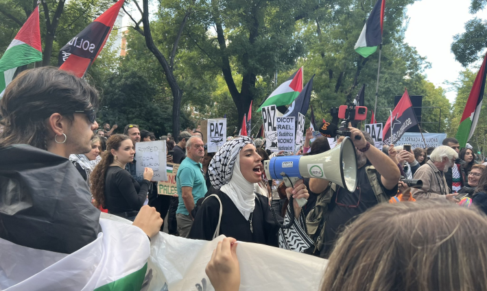 مظاهرة داعمة لفلسطين في إسبانيا