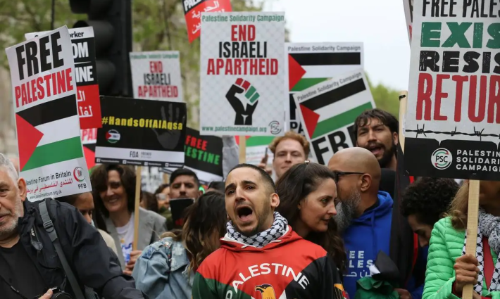 مظاهرة داعمة لفلسطين