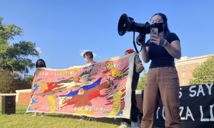 مظاهرة طلابية داعمة لفلسطين في جامعة جونز هوبكنز