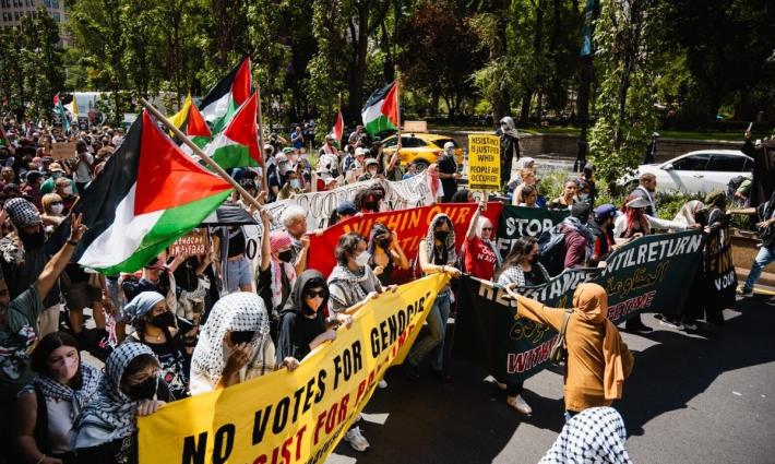 مظاهرة طلابية داعمة لفلسطين