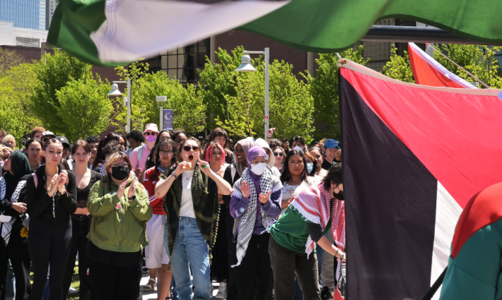 مظاهرة طلابية داعمة لفلسطين