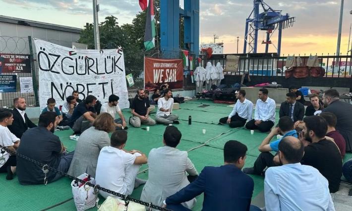 اعتصام في ميناء حيدر باشا