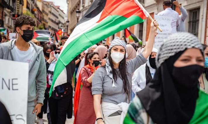 مظاهرة داعمة لفلسطين