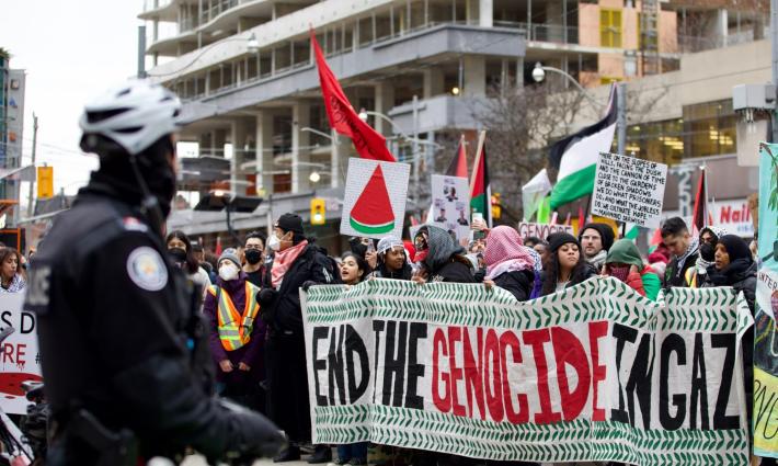 مظاهرة داعمة لفلسطين