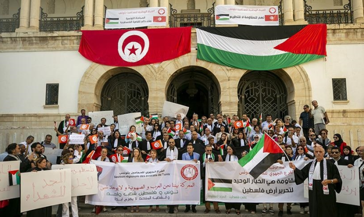 مظاهرة داعمة لفلسطين في تونس