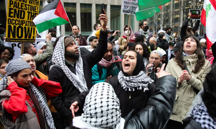 مظاهرة داعمة لفلسطين